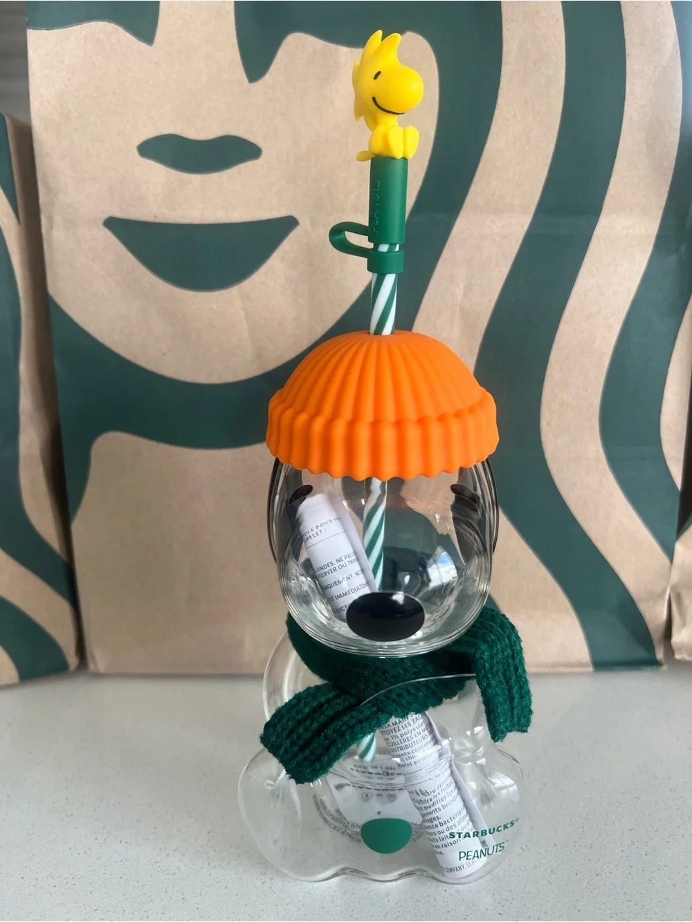 Peanuts Snoopy Starbucks Collection Glass Cup 🎃
